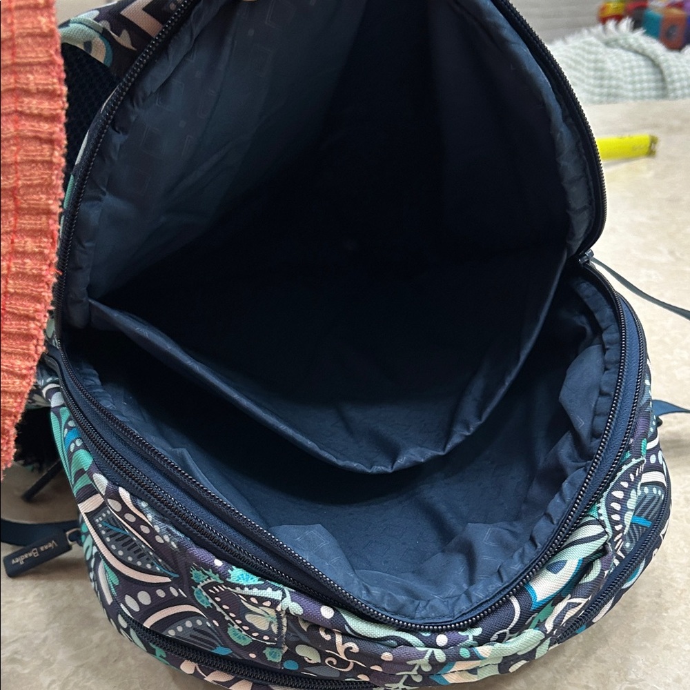 Vera Bradley Paisley Backpack in Blue and Teal - Picture 5 of 8